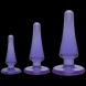 Набір анальних пробок Doc Johnson Crystal Jellies Anal - Purple, макс. діаметр 2см - 3 см - 4 см SO1977 фото 1