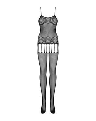 Бодистокинг Obsessive Bodystocking F235 S/M/L, тонкие подвязки, нежный декор, сеточка SO7231 фото