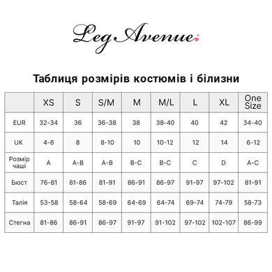 Еротичний комплект зі стрепами та стразами Leg Avenue Ready Or Not M Black, бра + стрінги SO8006 фото