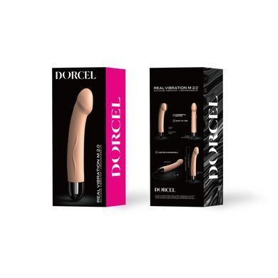 Вибратор Dorcel Real Vibration M Flesh 2.0, диам 3,7см, перезаряжаемый, для точки G SO3819 фото