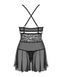 Эротический кружевной комплект с сеточкой Obsessive 838-BAB-1 babydoll & thong black S/M, черный, пе SO7181 фото 7