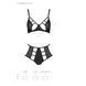 Комплект белья Passion TASMINA SET L/XL black, лиф, высокие трусики с корсетом сзади SO8490 фото 5