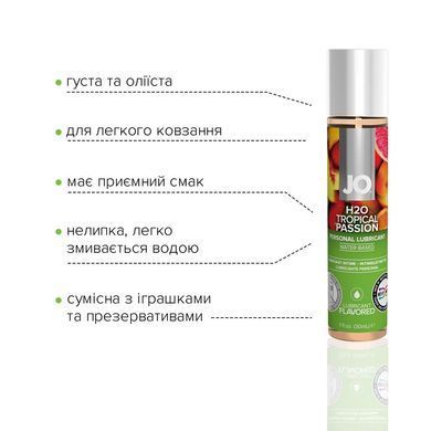 Смазка на водной основе System JO H2O &mdash; Tropical Passion (30 мл) без сахара, растительный глицерин SO1472 фото