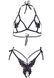 Комплект Leg Avenue Open cup bra and pearl panty Black SO9154 фото 3