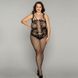 Сетчатый бодистокинг JSY &laquo;Нежная Люси&raquo; Plus Size, black, имитация боди, имитация шнуровки SO8371 фото 3