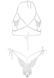 Комплект Leg Avenue Open cup bra and pearl panty White SO9155 фото 5