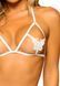 Комплект Leg Avenue Open cup bra and pearl panty White SO9155 фото 3