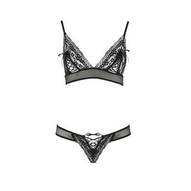 Комплект белья ERZA SET black S/M - Passion: лиф и трусики PS26011 фото