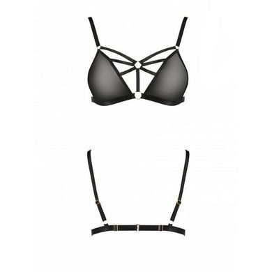 Бюстгальтер-стрепи Meggy Bra black XXL/XXXL &mdash; Passion Exclusive SO6419 фото