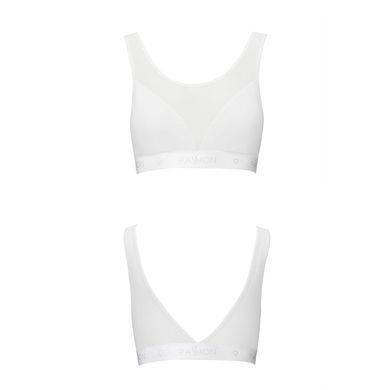 Топ с прозрачной вставкой Passion PS002 TOP white, size M SO4204 фото