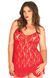 Пеньюар Leg Avenue Rose Lace Flair Chemise Red Plus Size SO9103 фото 1