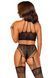 Комплект Leg Avenue Crop top and garter panty Black SO9156 фото 3
