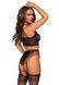 Комплект Leg Avenue Crop top and garter panty Black SO9156 фото 2