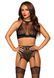 Комплект Leg Avenue Crop top and garter panty Black SO9156 фото 1