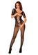 Сетчатый бодистокинг с цветочным рисунком Obsessive Bodystocking F238 S/M/L, black, с доступом, имит SO7692 фото 5