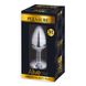 Металева анальна пробка з кристалом Alive Mini Metal Butt Plug White M SO6003 фото 2