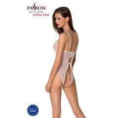 Боди с ажурным декором и открытым шагом Ursula Body white L/XL &mdash; Passion SO5832 фото