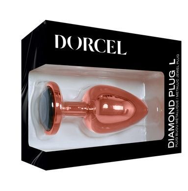 Металлическая анальная пробка с украшением в виде кристалла Dorcel - Diamond Plug Rose Gold L SO5530 фото