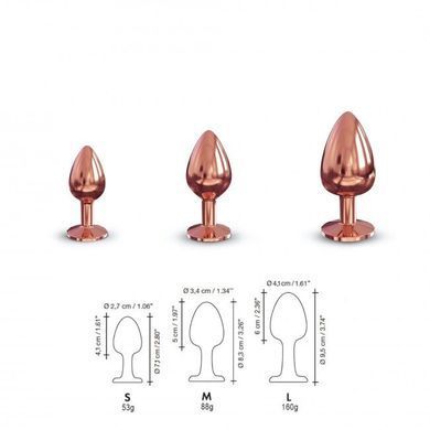 Металлическая анальная пробка с украшением в виде кристалла Dorcel - Diamond Plug Rose Gold L SO5530 фото