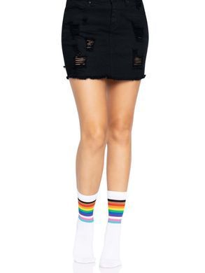 Носки женские в полоску Leg Avenue Pride crew socks Rainbow, 37&ndash;43 размер SO8584 фото