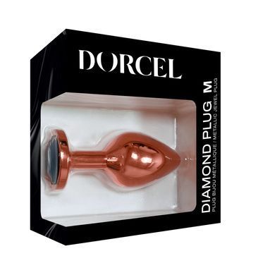 Металлическая анальная пробка с украшением в виде кристалла Dorcel - Diamond Plug Rose Gold M SO5531 фото