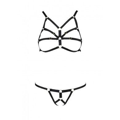 Комплект белья из стреп Armanda Set black XXL/XXXL &mdash; Passion Exclusive SO6375 фото