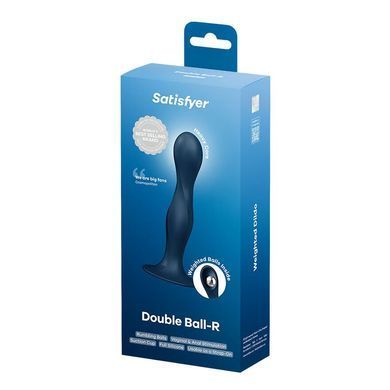 Дилдо Satisfyer Double Ball-R Dark Blue, унисекс, подвижные шарики внутри, на присоске SO8773 фото