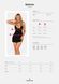 Сорочка Obsessive Selinne chemise & thong XL/2XL Black, стринги, двойные бретели SO8672 фото 5