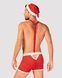 Мужской эротический костюм Санта-Клауса Obsessive Mr Claus L/XL, боксеры на подтяжках, шапочка с пом SO7295 фото 7