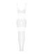 Сетчатый бодистокинг с имитацией топа и шорт Obsessive Bodystocking G330 S/M/L, white, с доступом SO7695 фото 4