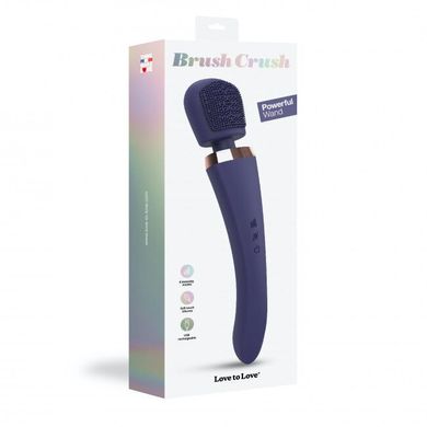 Вібромасажер із силіконовою щіточкою Love to Love Brush Crush - Midnight Indigo SO5533 фото