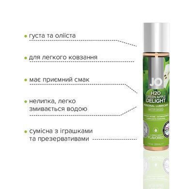 Смазка на водной основе System JO H2O &mdash; Green Apple (30 мл) без сахара, растительный глицерин SO1481 фото