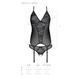 Корсет із пажами, трусики з ажурним декором та відкритим кроком Ursula Corset black L/XL &mdash; Passion SO5835 фото 6