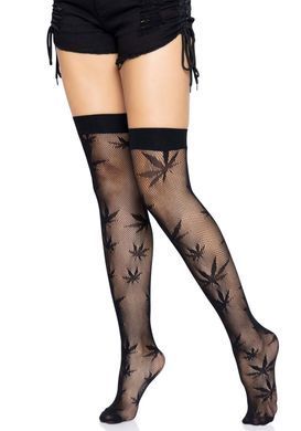 Панчохи Leg Avenue 420 Net thigh highs Black SO9159 фото