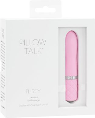 Роскошный вибратор PILLOW TALK - Flirty Pink с кристаллом Сваровски, гибкая головка SO2725 фото
