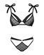 Напівпрозорий еротичний комплект Obsessive Obsessivia 2-pcs set black S/M, бюстгальтер та трусики, а SO7297 фото 5