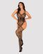 Ажурний бодістокінг під павутину Obsessive Bodystocking G325 black S/M/L, чорний, комбінезон, імітац SO7247 фото 3