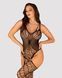 Ажурний бодістокінг під павутину Obsessive Bodystocking G325 black S/M/L, чорний, комбінезон, імітац SO7247 фото 1
