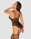 Ажурний бодістокінг під павутину Obsessive Bodystocking G325 black S/M/L, чорний, комбінезон, імітац SO7247 фото 2