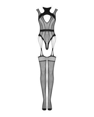 Ажурный бодистокинг с отверстиями Obsessive Bodystocking G327 black S/M/L, черный, комбинезон, с дос SO7248 фото