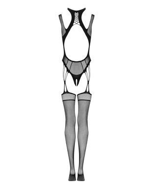 Ажурный бодистокинг с отверстиями Obsessive Bodystocking G327 black S/M/L, черный, комбинезон, с дос SO7248 фото