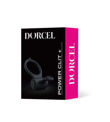 Эрекционное кольцо Dorcel Power Clit Plus с вибрацией, перезаряжаемое, с язычком со щеточкой SO1417 фото