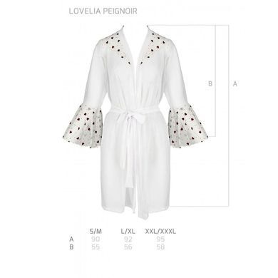 Воздушный пеньюар LOVELIA PEIGNOIR white L/XL - Passion SO4774 фото