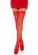 Чулки-сетка с атласным бантиком Leg Avenue Fishnet Thigh Highs With Bow Red, one size SO7971 фото 3