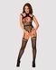 Ажурный бодистокинг с отверстиями Obsessive Bodystocking G327 black S/M/L, черный, комбинезон, с дос SO7248 фото 3