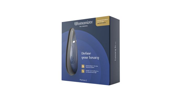 Вакуумный клиторальный стимулятор Womanizer Premium 2 - Blueberry, функции Autopilot и Smart Silence SO8752 фото