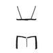 Комплект белья KASSANDRA SET OpenBra black L/XL - Passion Exclusive: лиф из бахромы, трусики-юбка PS26301 фото 6