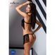 Комплект белья KASSANDRA SET OpenBra black L/XL - Passion Exclusive: лиф из бахромы, трусики-юбка PS26301 фото 3