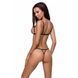 Откровенные трусики-стрепы с кружевом Passion Exclusive SOLON THONG S/M black PS28005 фото 2