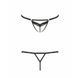Откровенные трусики-стрепы с кружевом Passion Exclusive SOLON THONG S/M black PS28005 фото 5